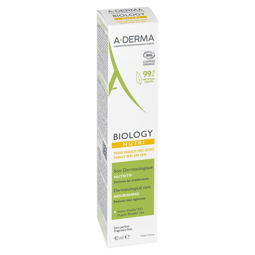ADERMA Biology Nutri 40ml - Soin Visage Bio Hydratant 24h