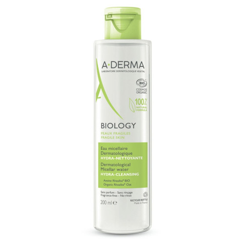 ADERMA Biology Eau Micellaire 200ml - Nettoie et Hydrate en Douceur