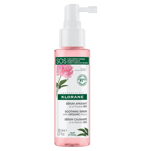 Klorane Sérum Pivoine Bio 100ml - Apaise Cuir Chevelu