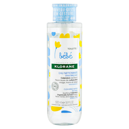 KLORANE Eau Nettoyante Bébé 500ml - Douceur et Protection