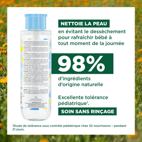 KLORANE Eau Nettoyante Bébé 500ml - Douceur et Protection