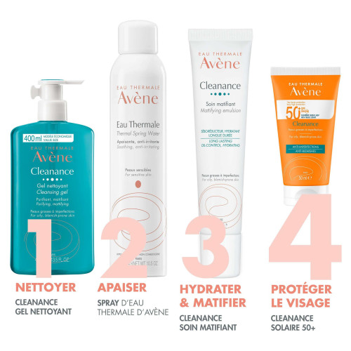 AVENE Solaire Cleanance SPF50+ 50mL - Protection UVB/UVA