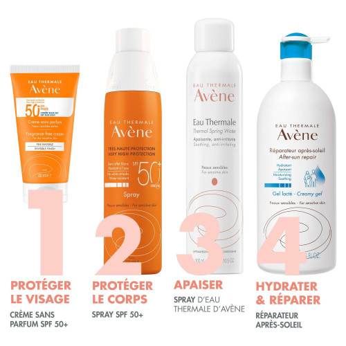 AVENE Crème SPF50+ 50ml - Protection UVB/UVA, Hydratation 8h