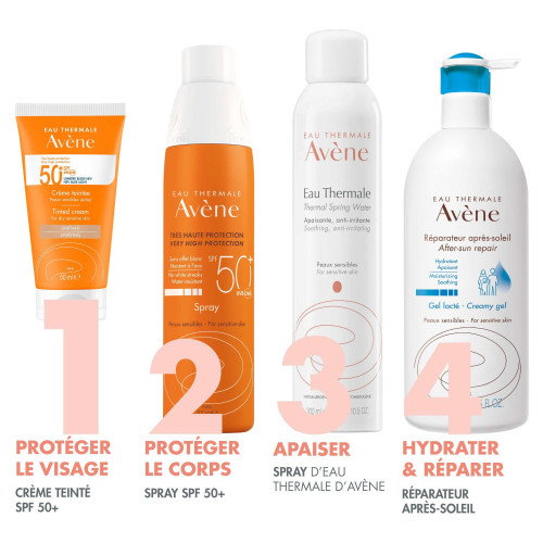 AVENE Crème Teintée SPF50+ 50ml - Protection et Hydratation 8h