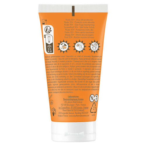 AVENE Fluide SPF50+ 50ml - Protection UVB/UVA ultra-légère