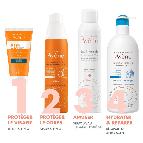 AVENE Fluide SPF50+ 50ml - Protection UVB/UVA ultra-légère