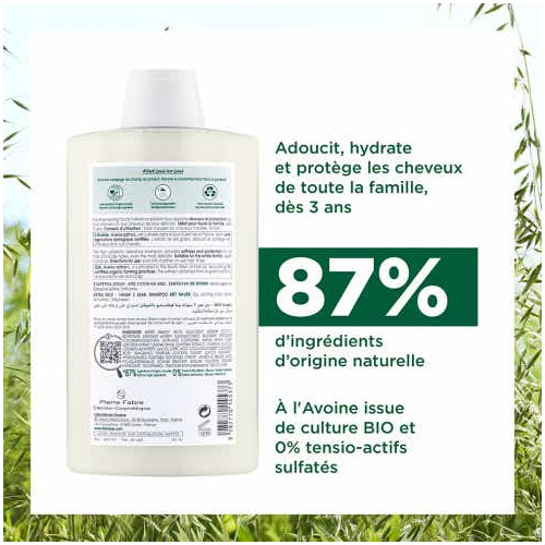 Klorane Shampooing Extra-Doux Avoine 400ml - Douceur et Protection