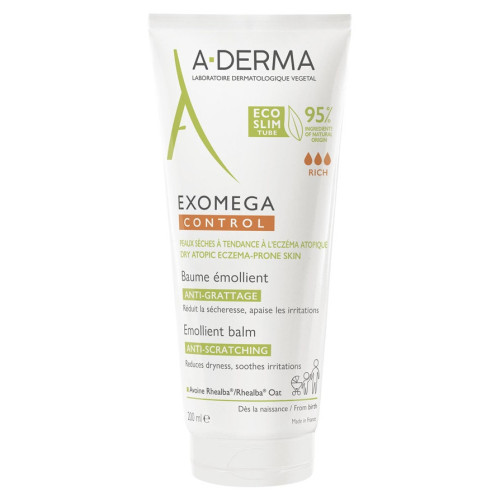 Aderma Exomega Baume 200ml - Apaise et Nourrit Peaux Sèches