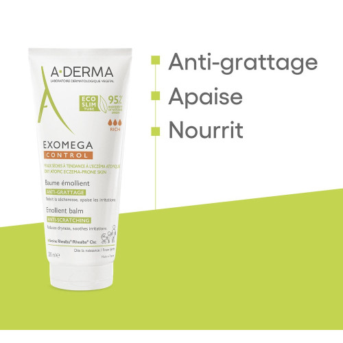 Aderma Exomega Baume 200ml - Apaise et Nourrit Peaux Sèches