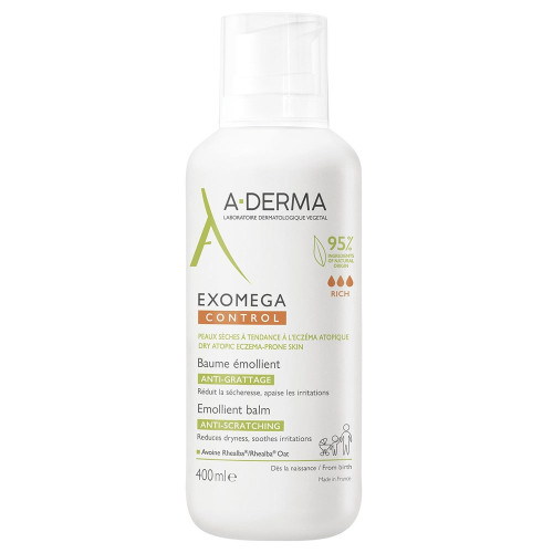 ADERMA Exomega Baume 400ml - Apaise et Nourrit Peaux Sèches