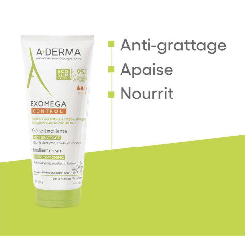 ADERMA Exomega Control 200ml - Apaise et nourrit peaux atopiques