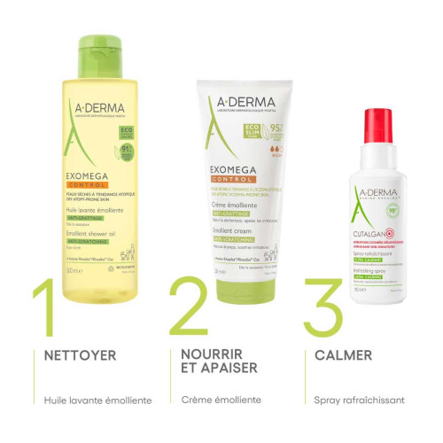ADERMA Exomega Control 200ml - Apaise et nourrit peaux atopiques