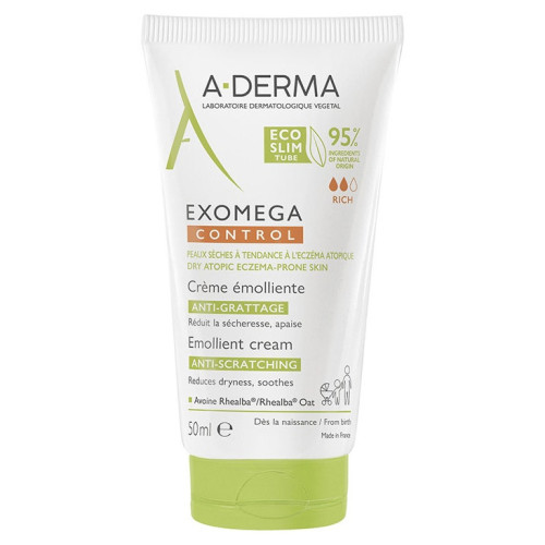 ADERMA Exomega Control Crème 50ml - Apaise et Nourrit Peaux Atopiques