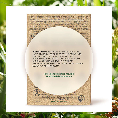 Klorane Masque Poudre Galanga 8 Sachets - Elimine Pellicules