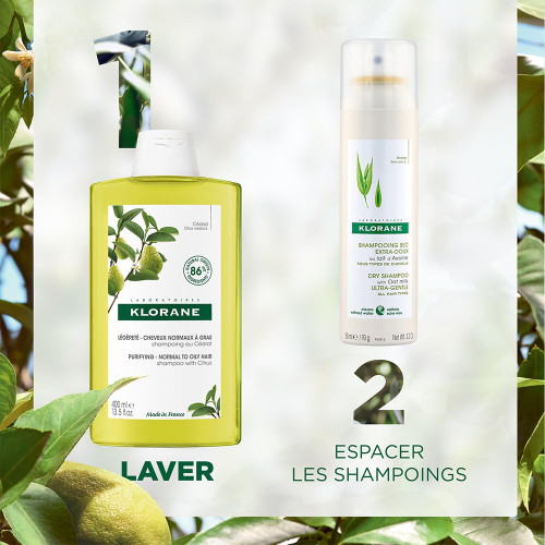 Klorane Shampoing Cédrat 200ml - Cheveux Normaux à Gras Légèreté