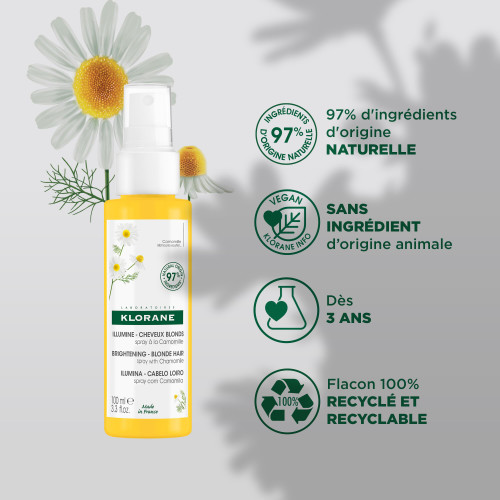 Klorane Spray Camomille Cheveux Blonds 100ml - Eclat Naturel