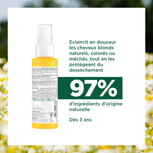 Klorane Spray Camomille Cheveux Blonds 100ml - Eclat Naturel