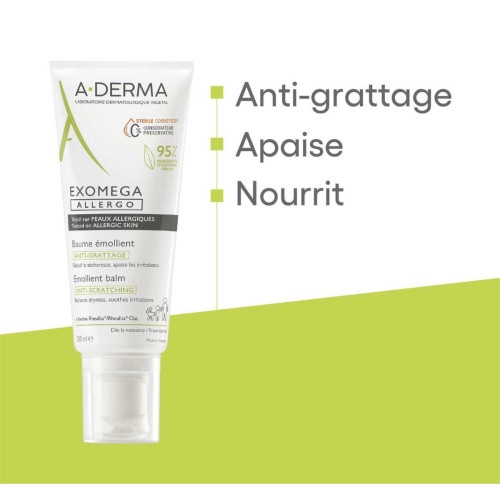 Aderma Exomega Baume Emolient 200ml - Apaise et réduit rougeurs
