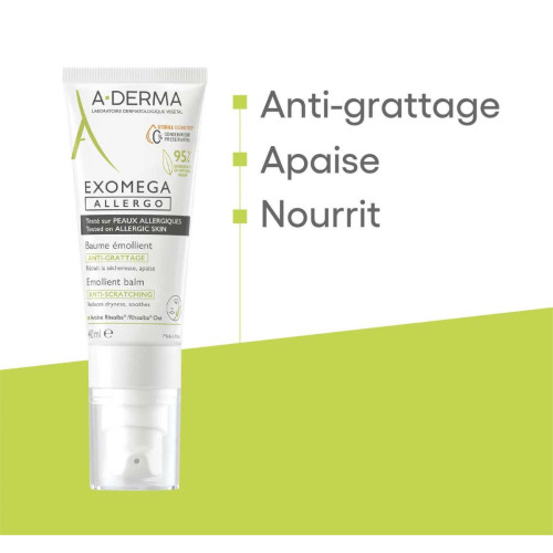 Aderma Exomega Baume 40ml - Apaise Démangeaisons