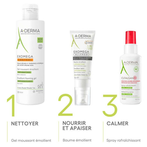 Aderma Exomega Baume 40ml - Apaise Démangeaisons
