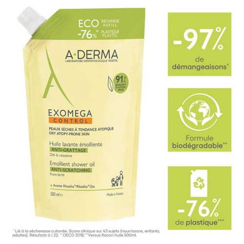 Aderma Exomega Huile Lavante 500ml - Apaise Eczéma