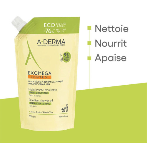 Aderma Exomega Huile Lavante 500ml - Apaise Eczéma