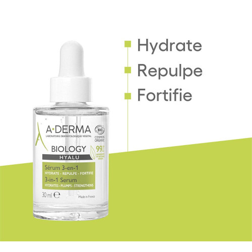 ADERMA Biology Hyalu Sérum Bio 30ml - Hydrate et Fortifie