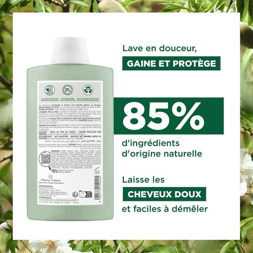 Klorane Shampooing Amande 400ml - Douceur et Tenue