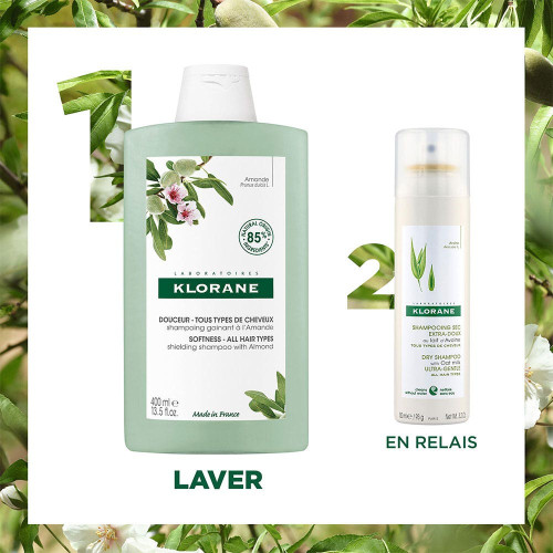 Klorane Shampooing Amande 400ml - Douceur et Tenue