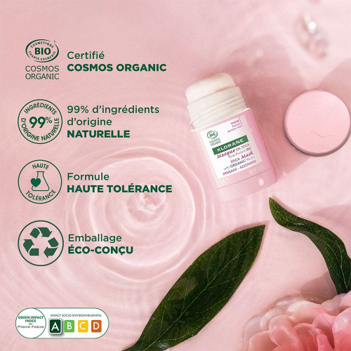 KLORANE Stick Pivoine Bio 1 - Apaise et nourrit peaux sensibles