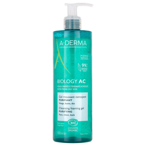 ADERMA Biology AC Gel Purifiant Bio 400ml - Nettoyage doux et efficace