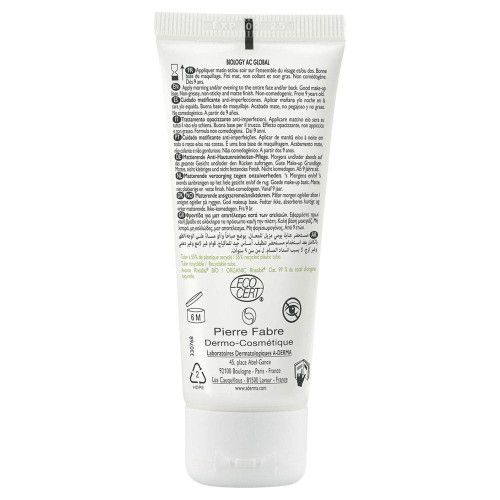 ADERMA Biology AC Soin Matifiant 40ml - Anti-Imperfections Bio