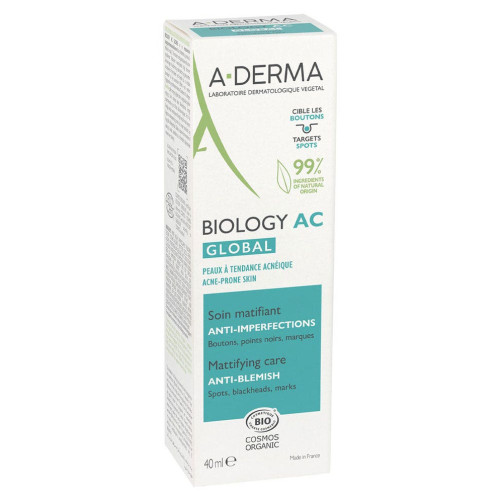 ADERMA Biology AC Soin Matifiant 40ml - Anti-Imperfections Bio
