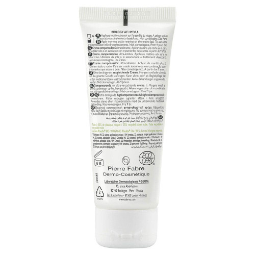 Aderma Hydra Crème Ultra-Apaisante Bio 40ml - Apaise et Hydrate