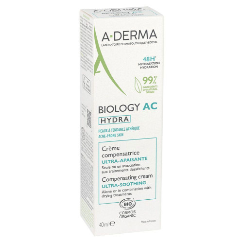Aderma Hydra Crème Ultra-Apaisante Bio 40ml - Apaise et Hydrate