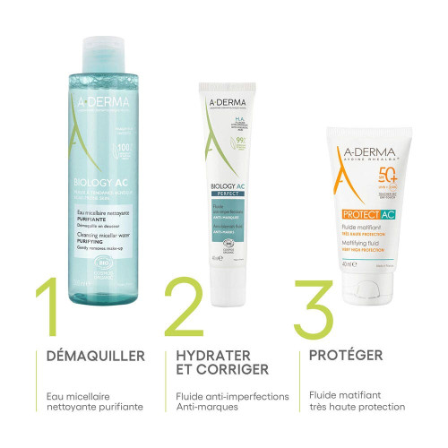 ADERMA Biology AC Fluide Anti-Imperfections 40ml - Peau Lisse et Saine