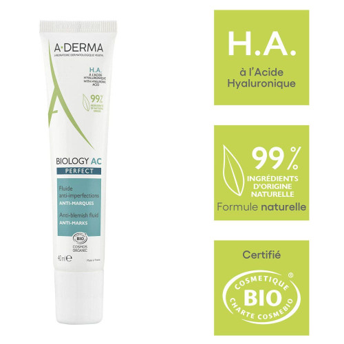 ADERMA Biology AC Fluide Anti-Imperfections 40ml - Peau Lisse et Saine
