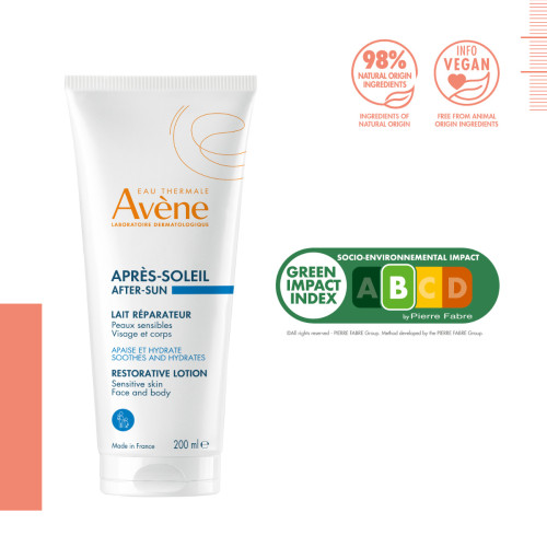 AVENE Après-Soleil Lait Réparateur 200ml - Apaise et Hydrate