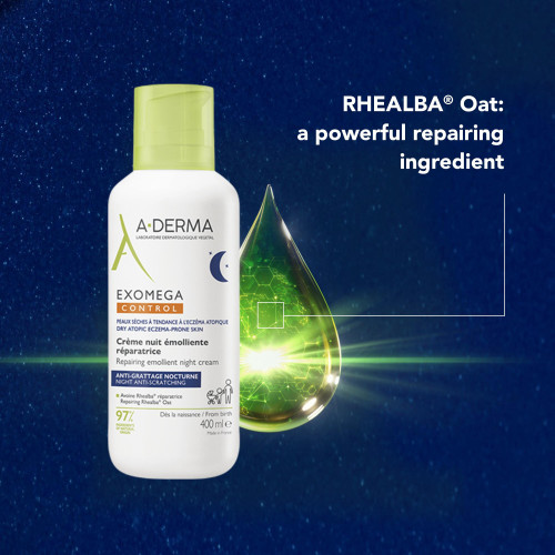 ADERMA Exomega Control Crème Nuit 200ml Peaux Atopiques Apaisées