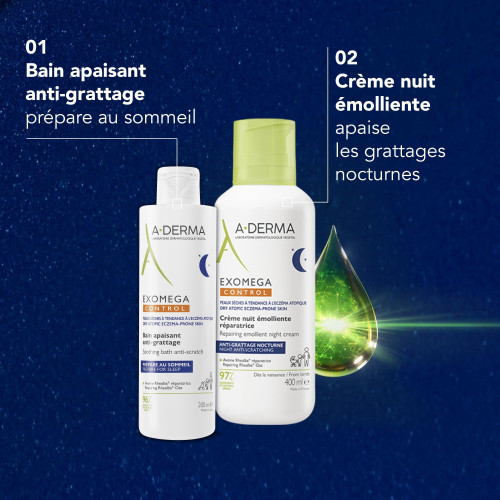 ADERMA Exomega Control Crème Nuit 200ml Peaux Atopiques Apaisées