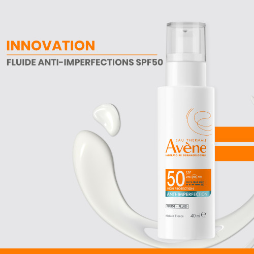 Avène Solaire Fluide SPF50 40ml Protection Anti-Imperfections Pharma360