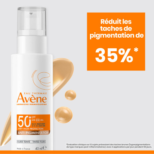 Avène Solaire Fluide Teinté SPF50+ 40ml Anti-taches et Protection UV