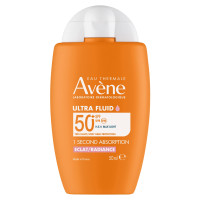Avène Solaire Ultra Fluid Éclat SPF50+ 50ml Protection Peaux Sensibles
