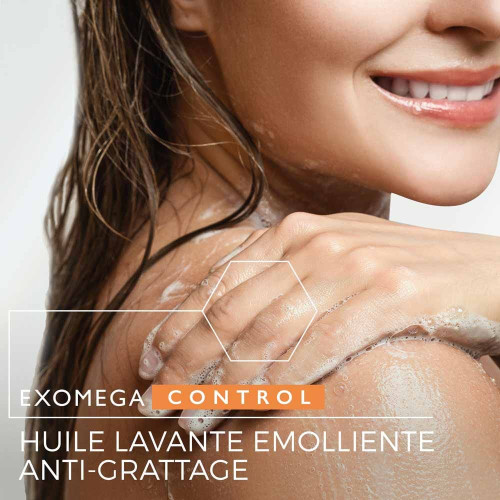 ADERMA EXOMEGA CONTROL Huile Lavante 1L Anti-Grattage Peaux Sèches