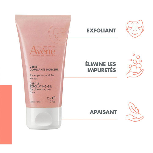 Avène Gelée Gommante Douceur 50 ml - Exfoliation douce peaux sensibles