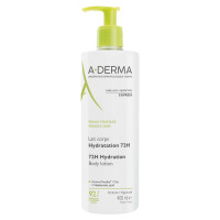 A-DERMA Lait Corps Hydratation 72H 400 ml Peau Douce et Protégée