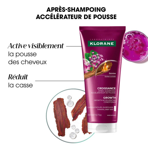 Klorane Après-Shampoing Croissance 200ml Cheveux Denses et Forts