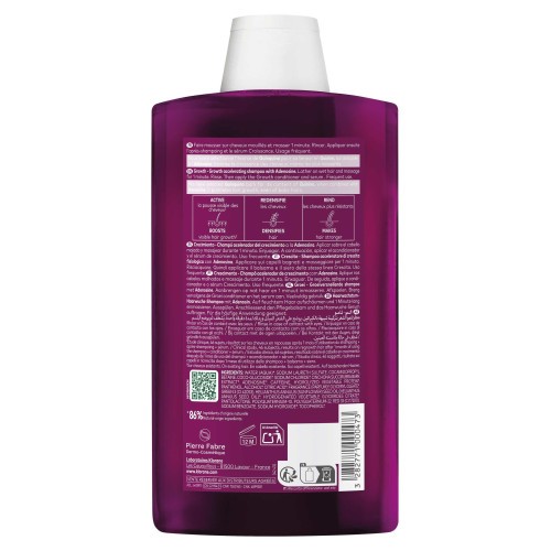 Klorane Shampoing Croissance 400 ml Cheveux Forts et Denses Pharma360