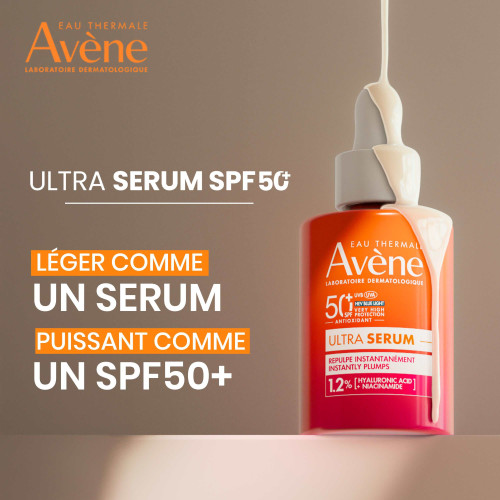Sérum Avène SPF50+ : Protection UVB/UVA/Lumière Bleue - Peau Repulpée
