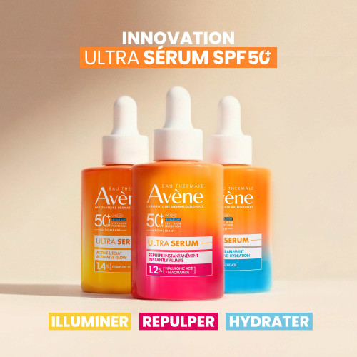 Sérum Avène SPF50+ : Protection UVB/UVA/Lumière Bleue - Peau Repulpée